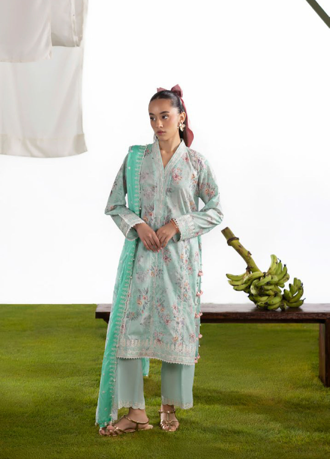 Bagheecha by Gul Ahmed Unstitched Embroidered Lawn 3 Piece Suit GA26ULB CL62319 - Casual Collection