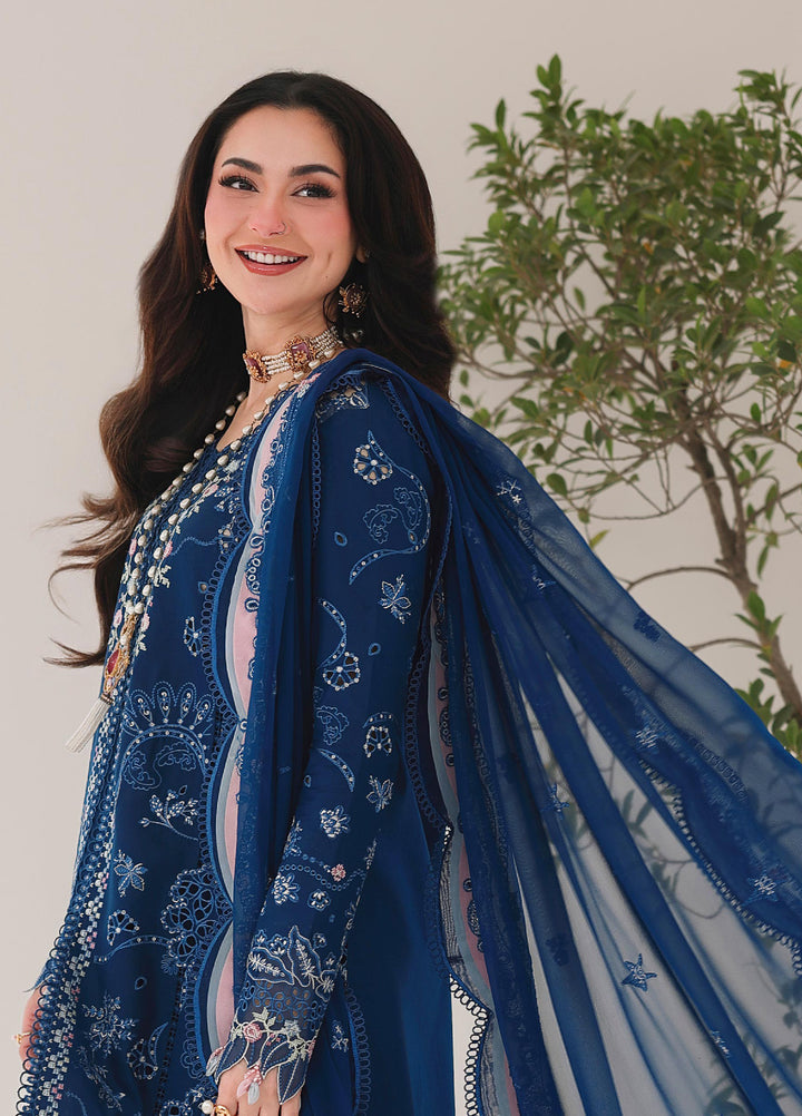 Sahil by Qalamkar Unstitched Embroidered Luxury Lawn 3 Pcs Suit QLK26US SA-16 Esma - Summer