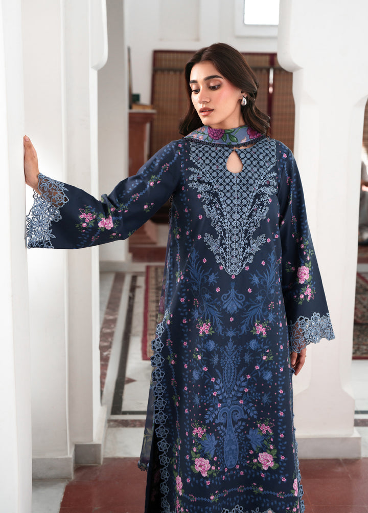 Summer Lines by Neeshay Unstitched Printed Lawn 3 Piece Suit NSH26ULS Noirelle - Eid Collection