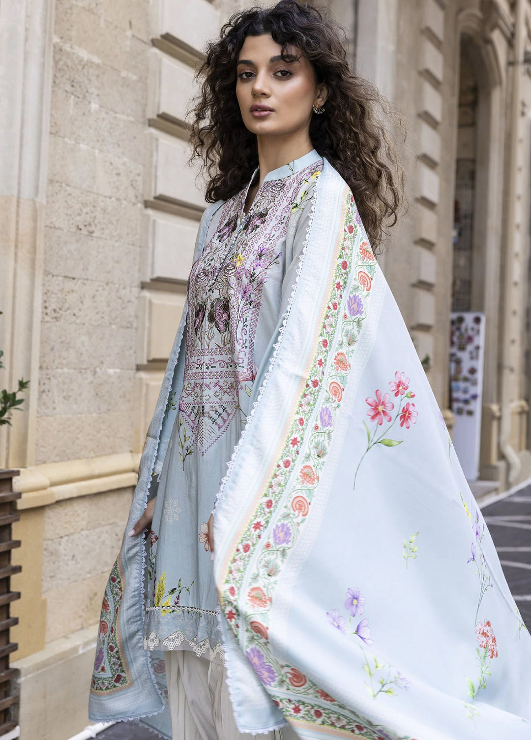 Meerak Women Pret Premium Embroidered Linen 3 Piece Sophia - Winter Collection