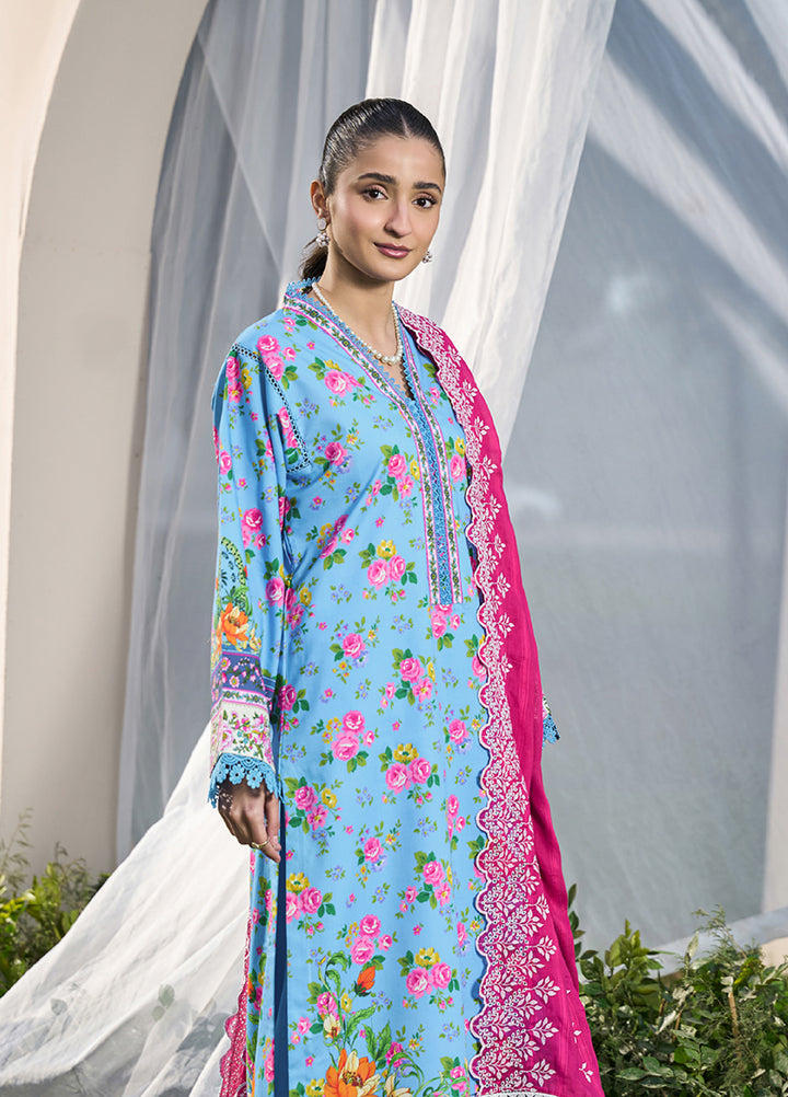 Raha Summer Prints by RajBari Unstitched Printed Lawn 3 Piece Suit RB26URS D-09 - Summer Collection