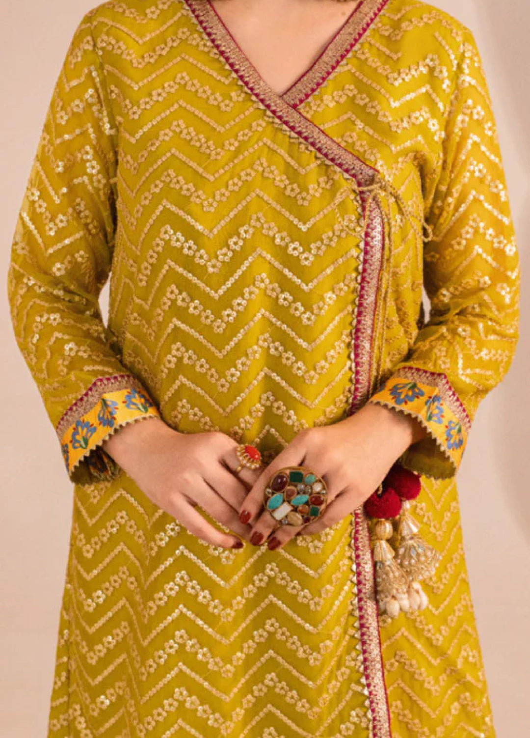 Zaaviay Olive Splash Chikankari Suits Pret 3 Piece Festive Collection