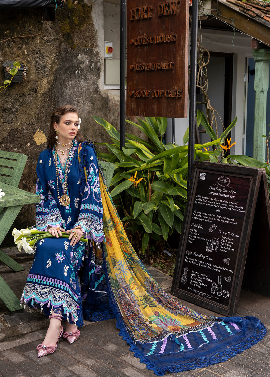 Neroli By Annus Abrar Unstitched Embroidered Lawn 3 Piece Suit ABR26UNL 01 Riba - Festive Collection