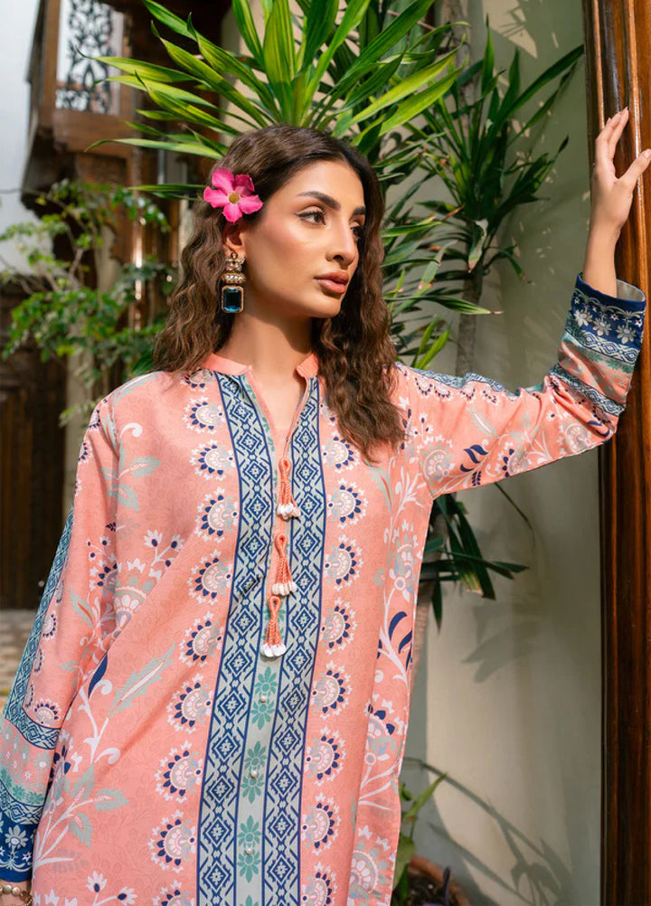 Nairah Women Pret Printed Crepe Suit NAH26PN Peach Melon - Spring Collection