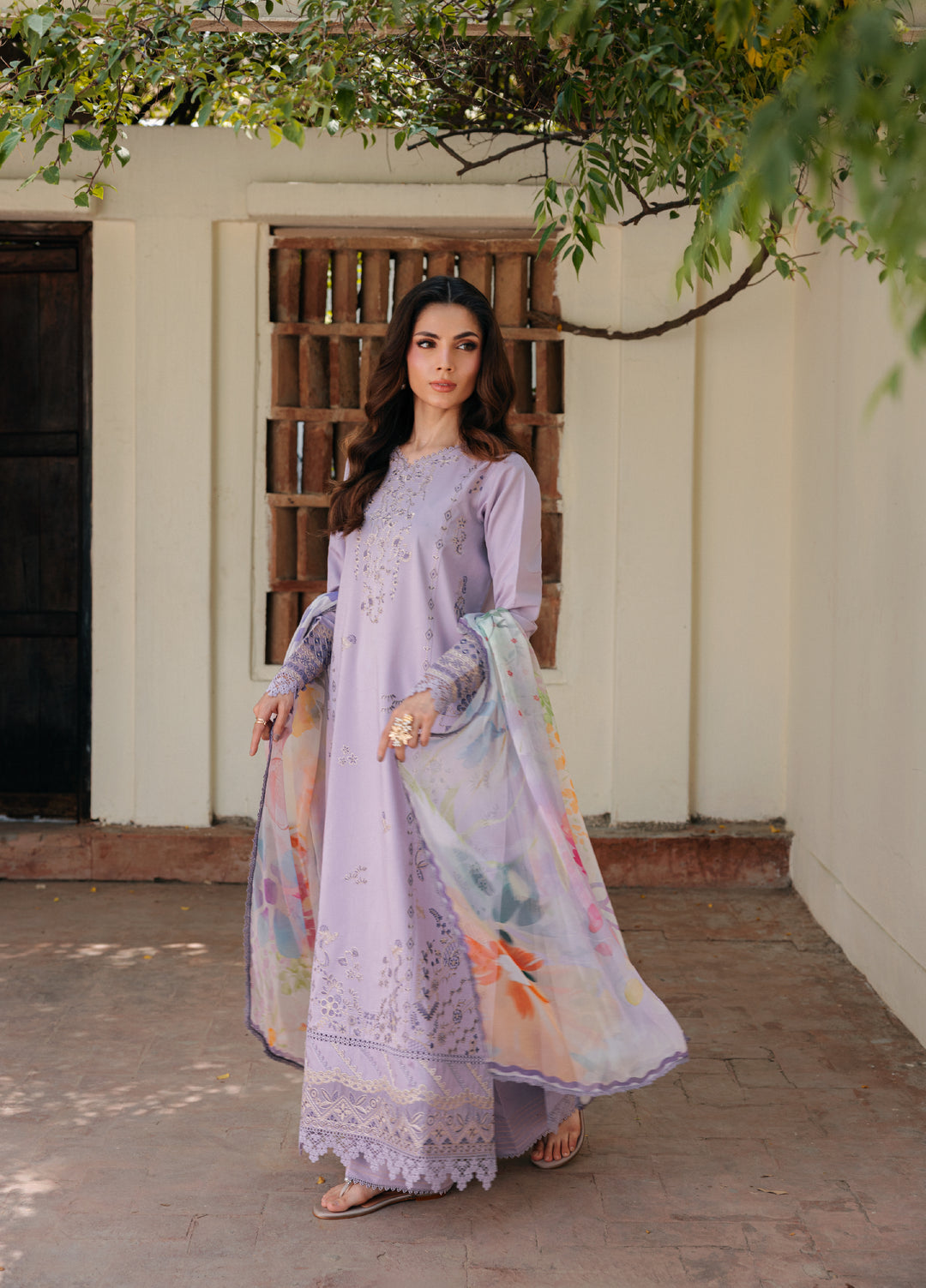 Zync by Florent Unstitched Embroidered Lawn 3 Piece Suit FL26ULZ FZ-2B - Lawn Collection