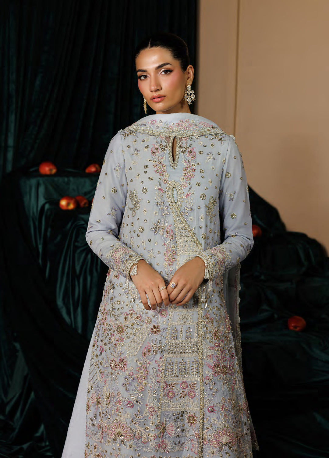 Celeste by Emaan Adeel Unstitched Embroidered Chiffon 3 Piece Suit EA26UCF Selene - Festive Collection