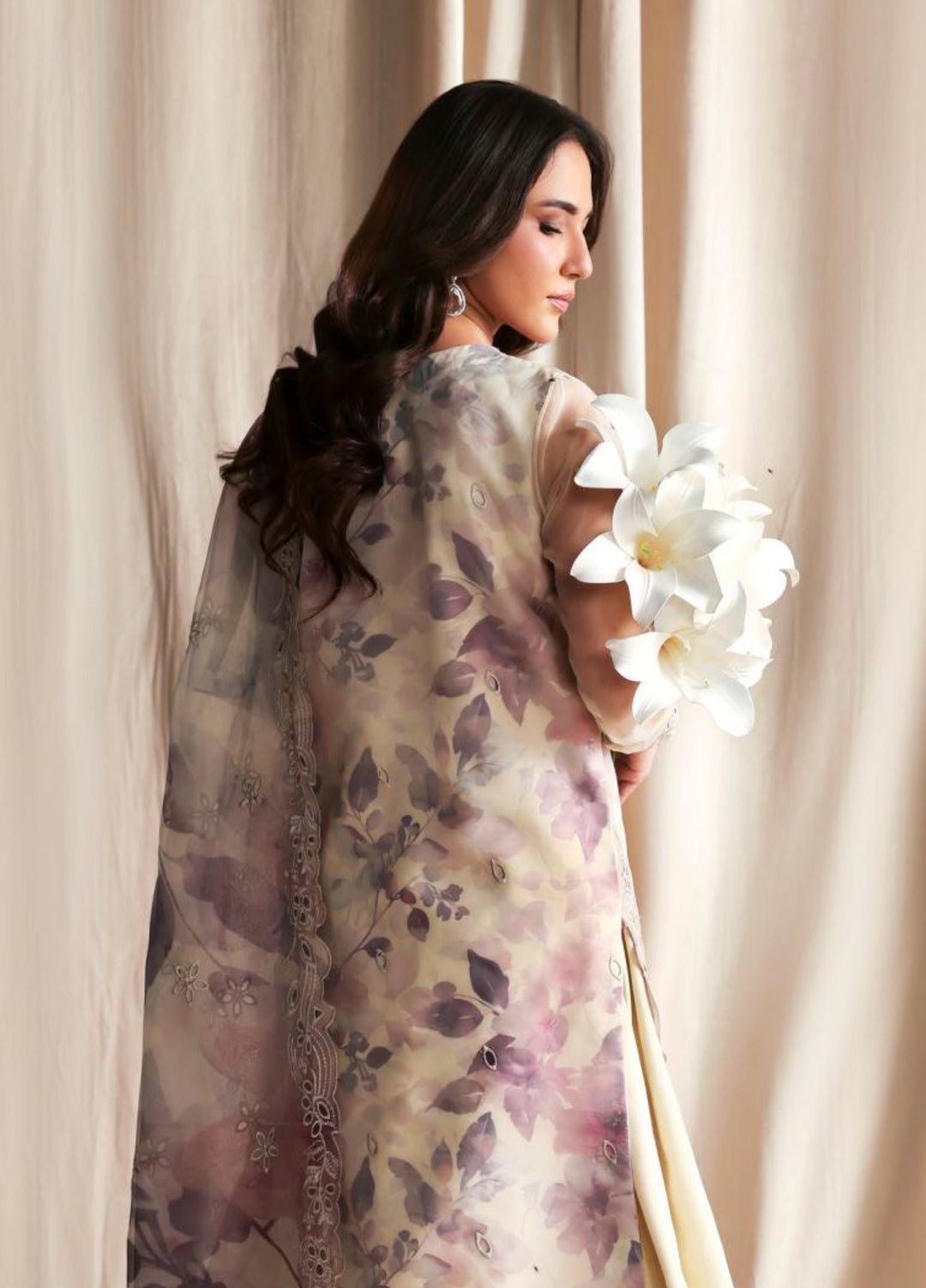 Sirayya by Zarif Unstitched Embroidered Organza 3 Piece Suit ZR26US GAJRA 07 - Festive Collection