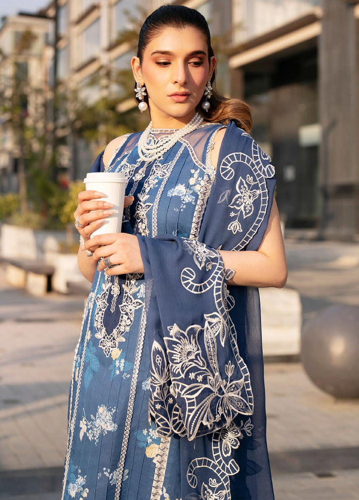 Broadway by Mahnur Unstitched Embroidered Lawn 3 Piece Suit MN26UB BW-003 - Summer Collection