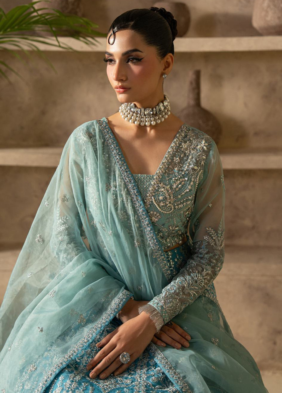 Azira by Gulaal Unstitched Luxury Embroidered Organza 3 peice GL25AF LFU-01 Elaria - Formals Collection