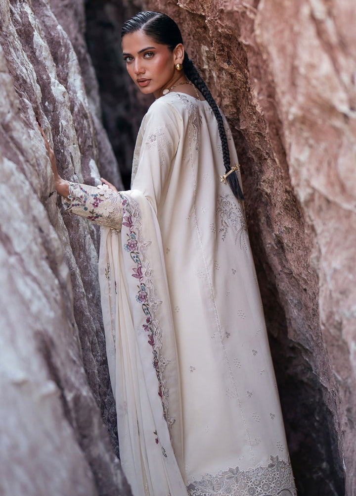 Florent Unstitched Embroidered Luxury Lawn 3 Piece Suit FL26UL FL-3A - Festive Collection