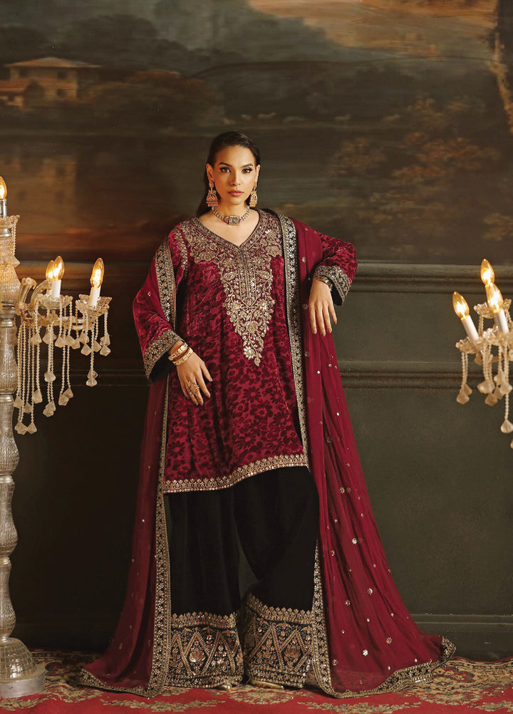 Signora by Charizma Unstitched Velvet Embroidered Suits 3 Piece CRZ25SV CVT5-15 - Festive Collection