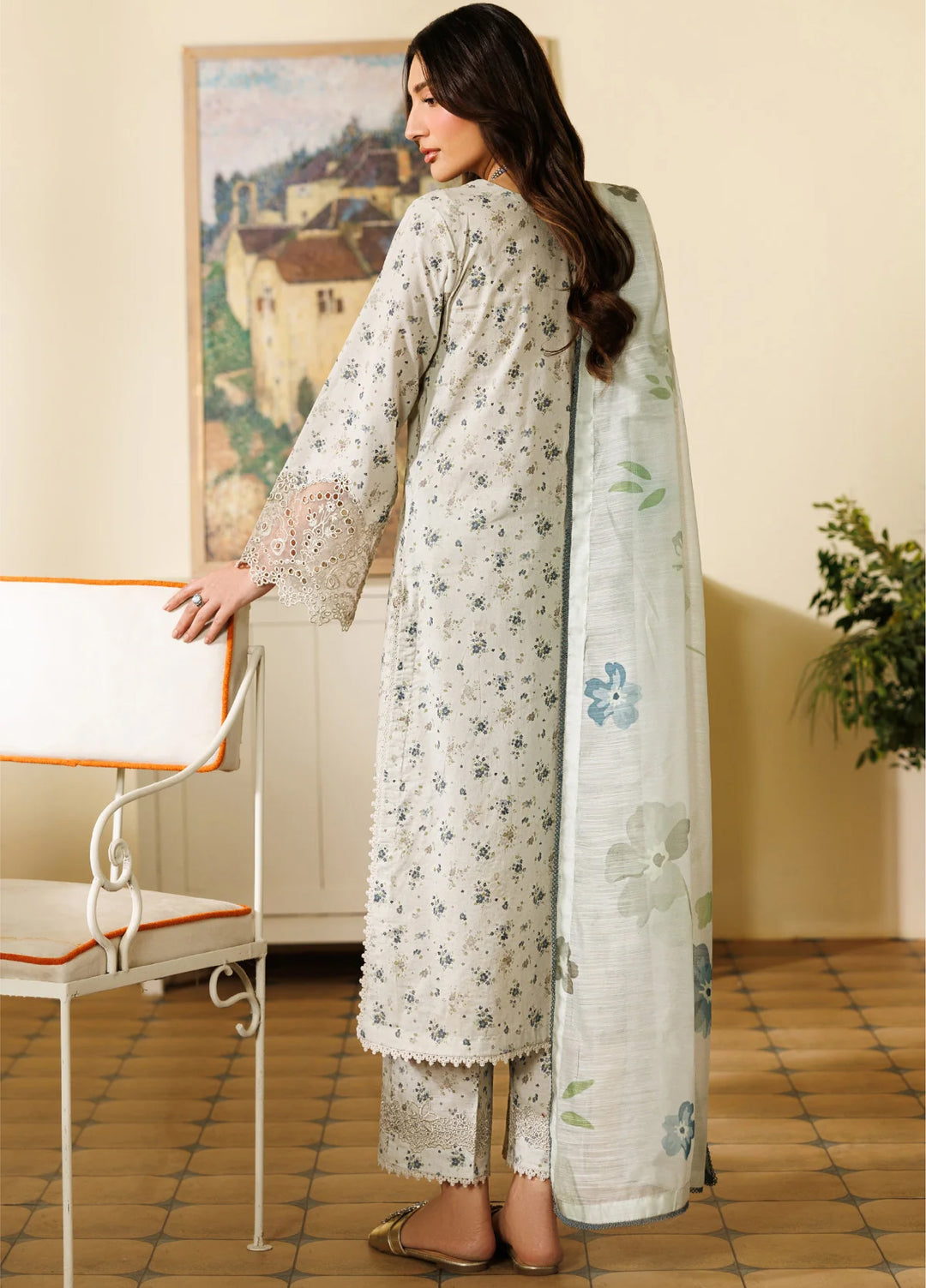 Amani by Zarif RTW Embroidered Lawn 3 Piece Suit ZR26PAL Jazan - Eid Collection