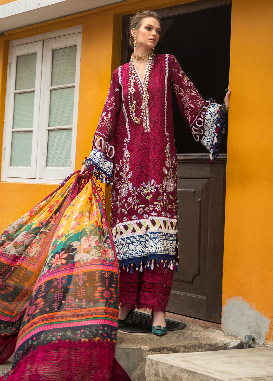 Neroli By Annus Abrar Unstitched Embroidered Lawn 3 Piece Suit ABR26UNL 10 Melia - Festive Collection