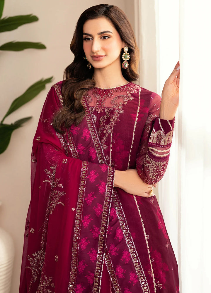 Xenia Formal Luxury Unstitched Embroidered Chiffon Suits 3 Piece XE25FL XF-972 Ersa - Formals Collection