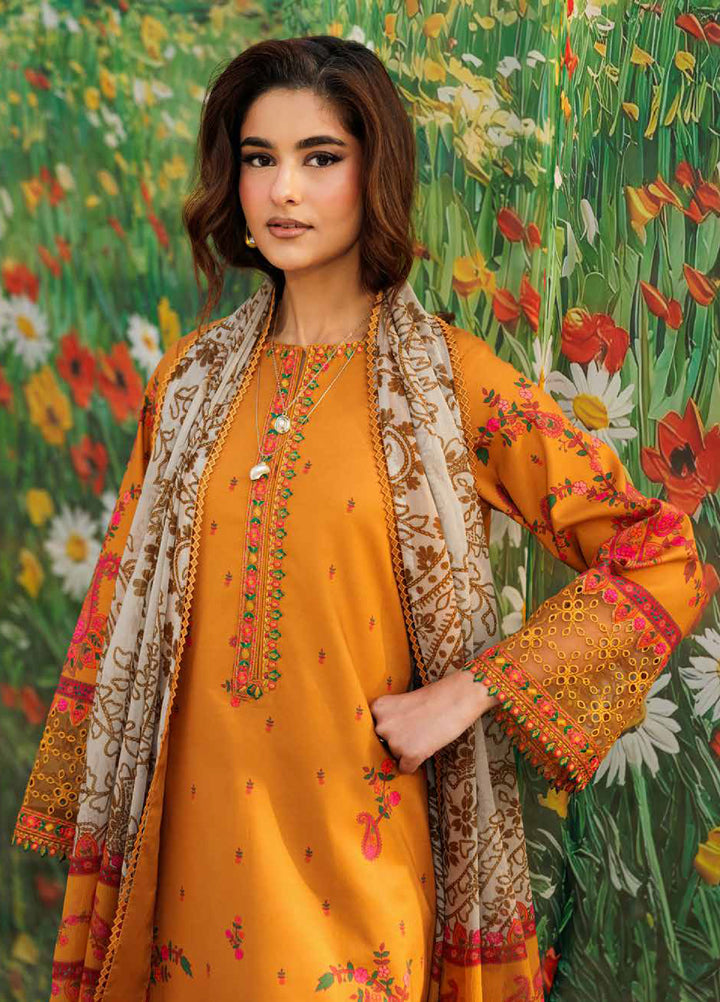 Combination by Charizma Unstitched Embroidered Lawn 3 Piece Suit CHR26UCL CC6-14 - Summer Collection