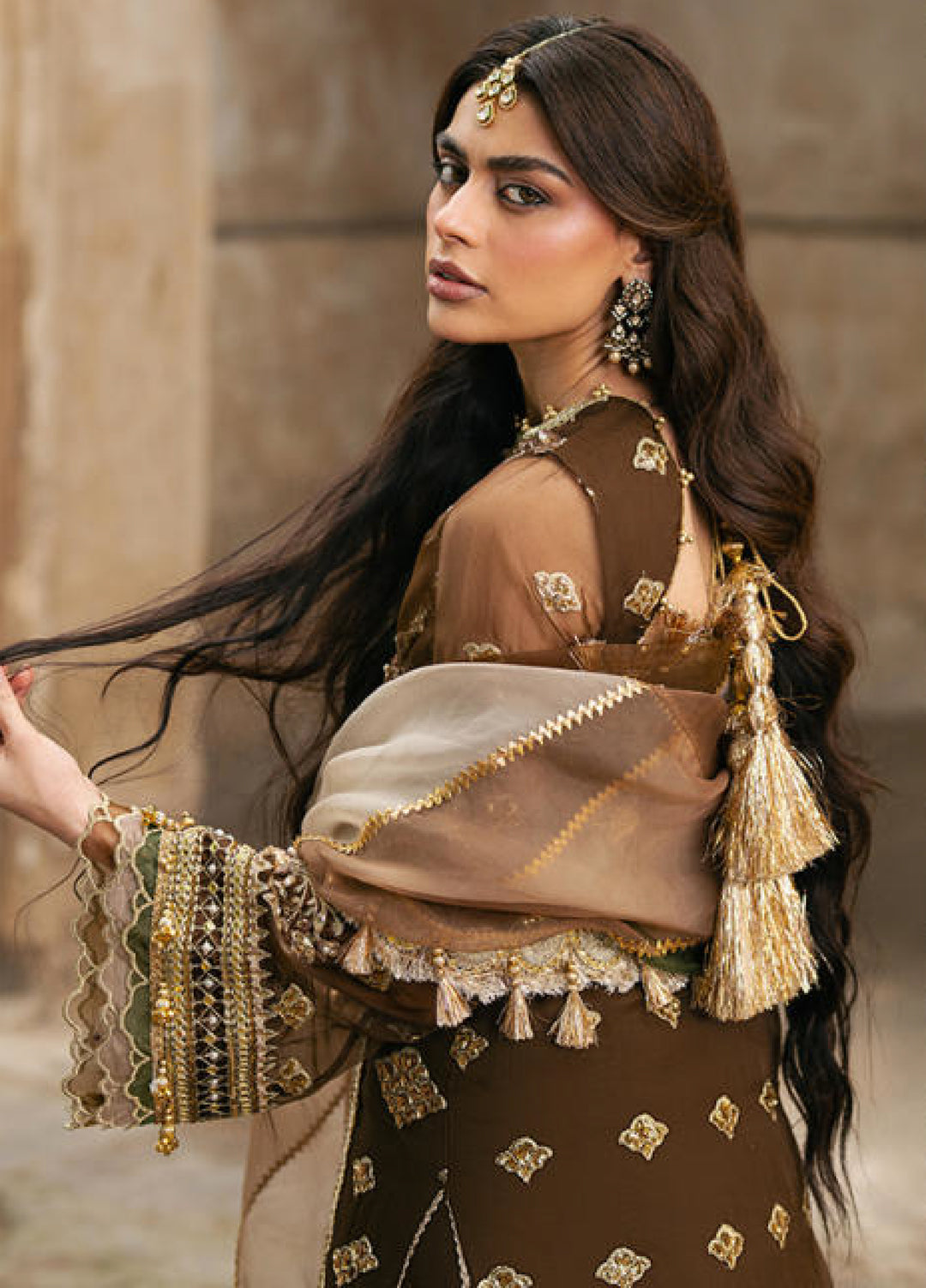 Zarlish Makhfi by Mohsin Naveed Ranjha Unstitched Embroidered Organza Suits 3 Piece MNR25ZM Tabeer - Festive Collection