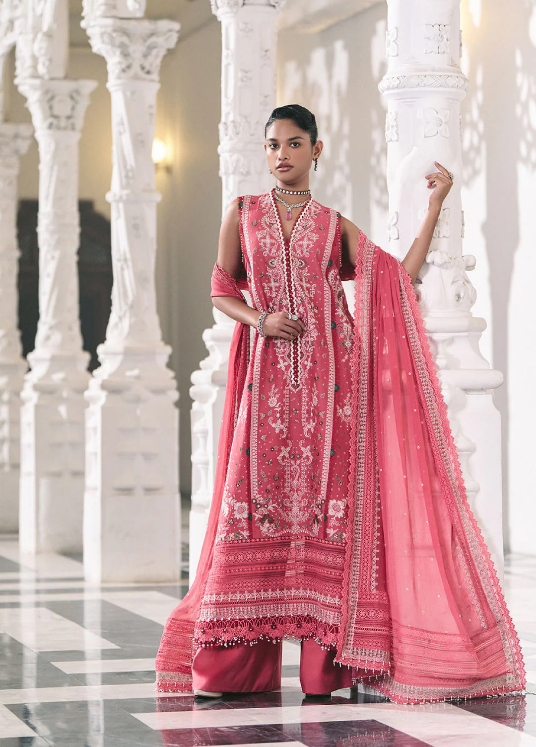 Sobia Nazir Unstitched Embroidered Luxury Lawn 3 Piece Suit SN26ULE D-08 B - Eid Collection