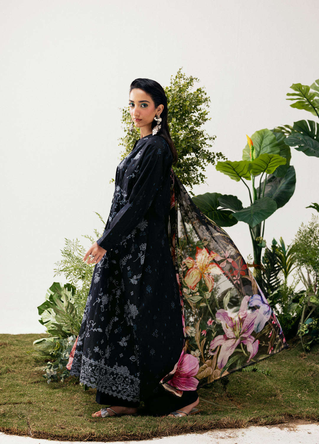 Zync by Florent Unstitched Embroidered Printkari Lawn 3 Piece Suit FL26UZP FZ-3B - Summer Collection