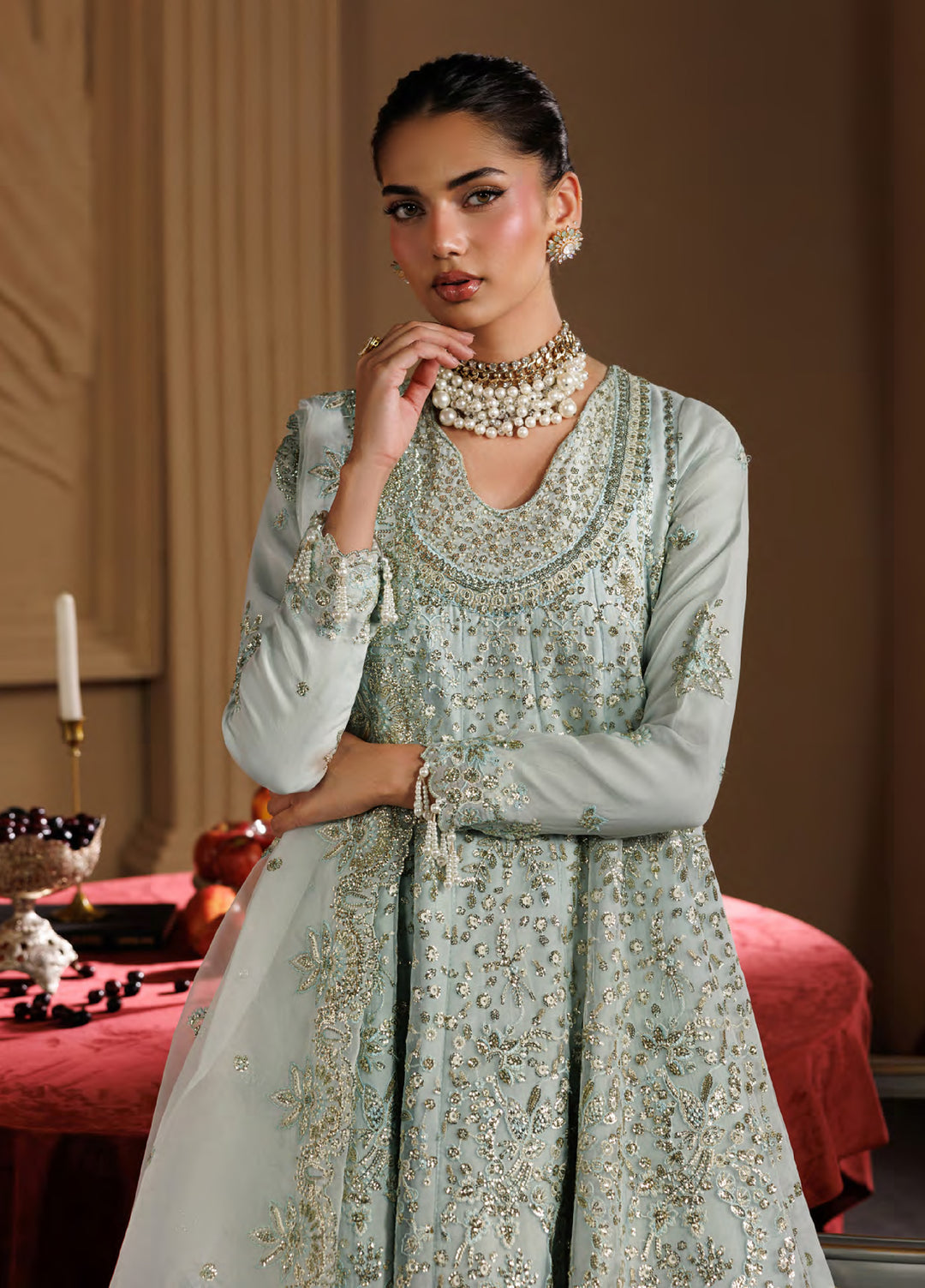 Celeste by Emaan Adeel Unstitched Embroidered Organza 3 Piece Suit EA26UCF Halo - Festive Collection