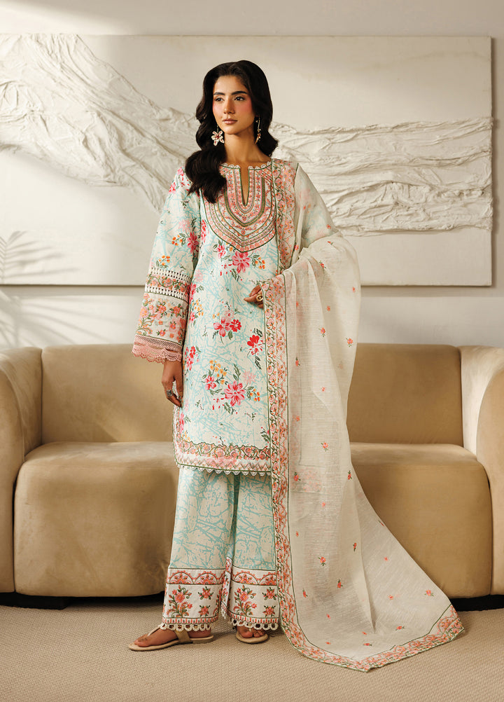 Leila by Mahnur Unstitched Embroidered Lawn 3 Piece Suit MN26ULL L-05 - Summer Collection