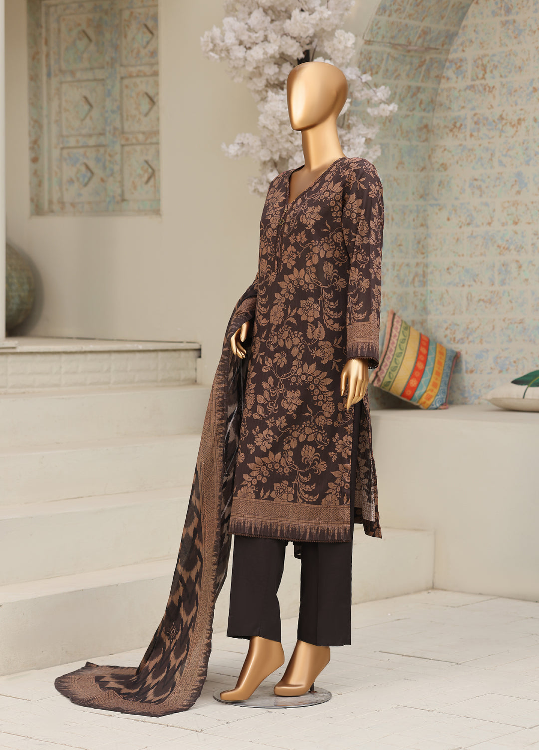 Nayab by HZ Textiles Unstitched Printed Cotton Lawn 3 Piece Suit HZ28UN NPC-10 - Casual Collection