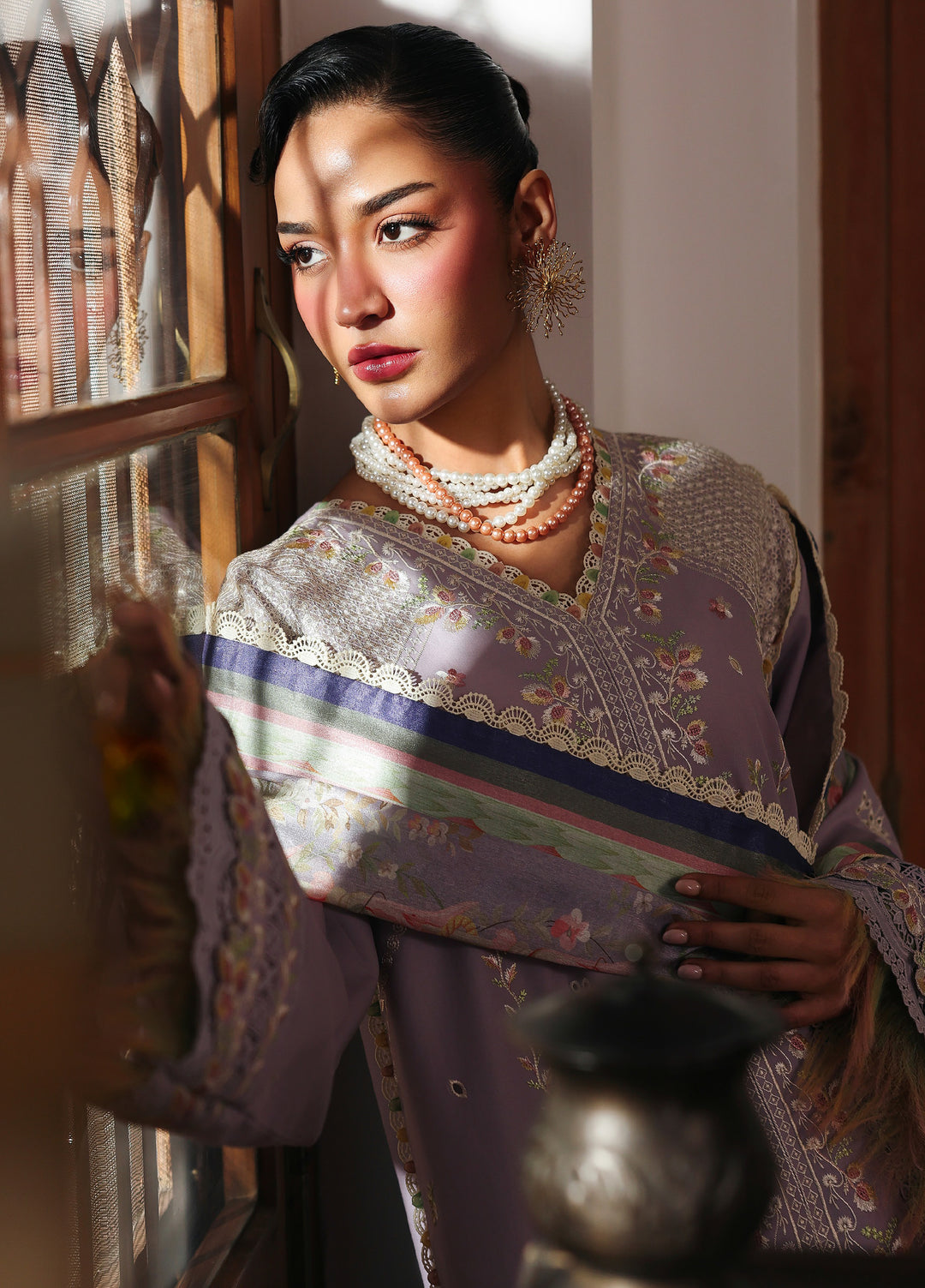 Lumina by Bin Ilyas Unstitched Embroidered Lawn 3 Piece Suit BI26UL L7 5A - Summer Collection