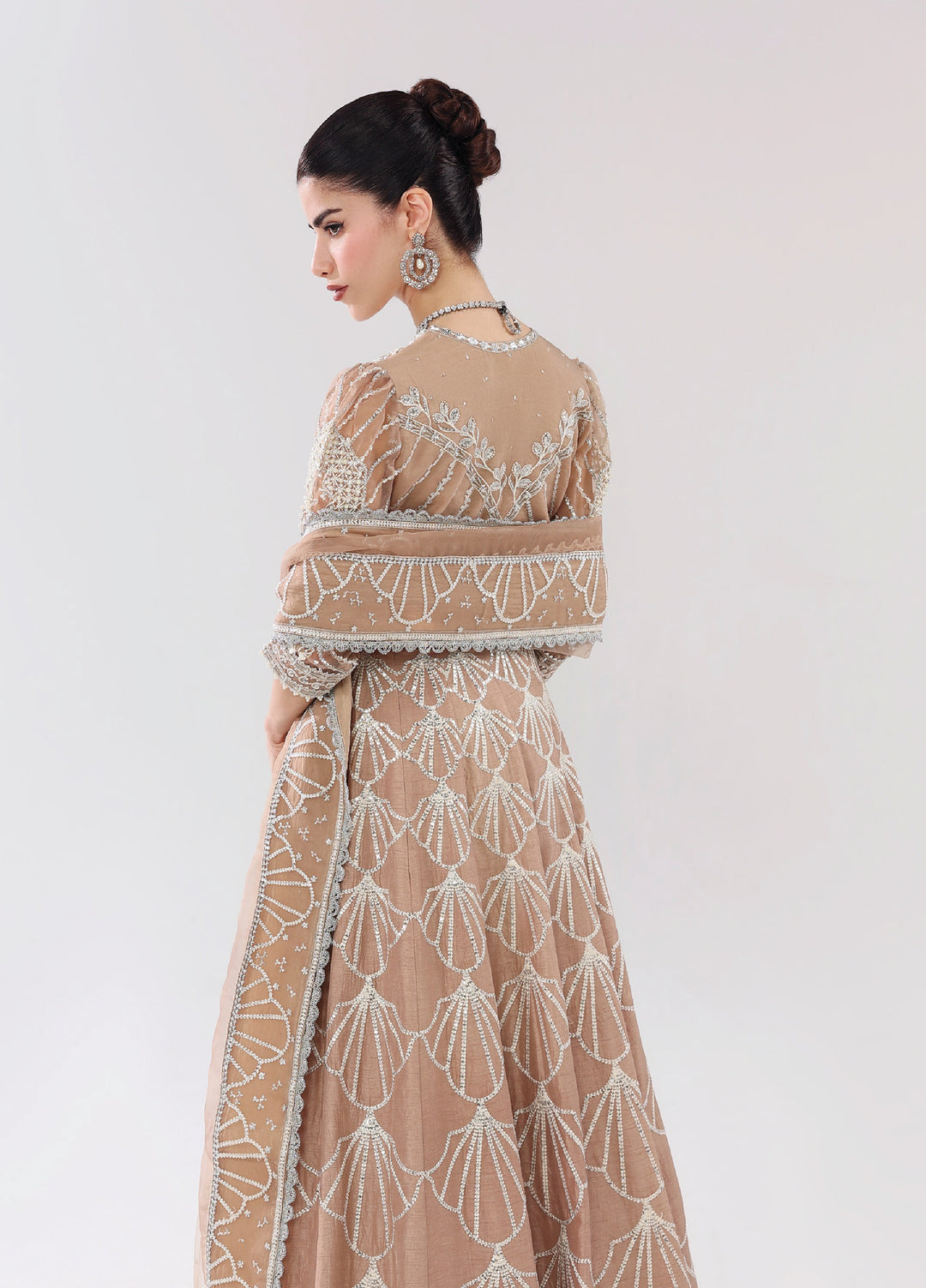 Lamore by Sardinia Unstitched Luxury Hand Work Organza 3 peice SRD25LH D-6 Silk Whisper - Formals Collection