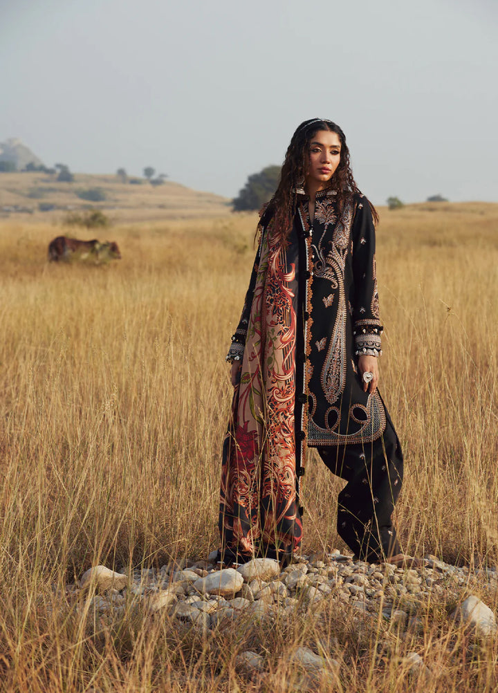 Saira Rizwan Unstitched Khaddar Embroidered Suits 3 Piece SR25UW D-01 Mahtaab - Winter Collection