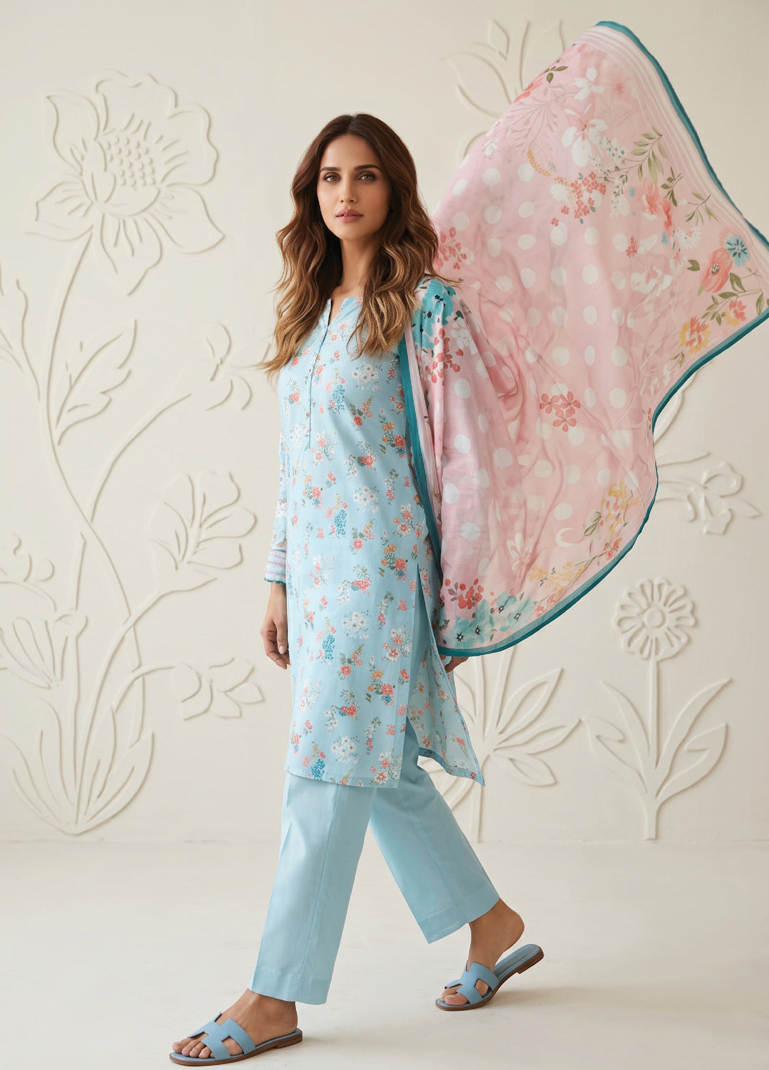 Salina by Regalia Textiles Unstitched Printed Lawn 3 Piece Suit RG26USII D-6 - Casual Collection