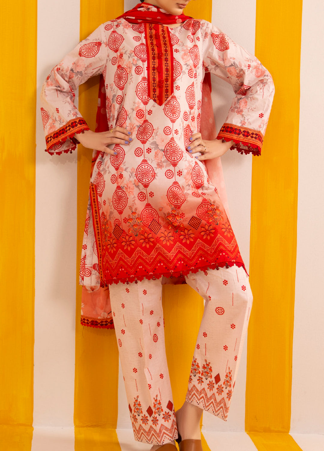 Coco Popup by Al Zohaib Unstitched Printed Lawn 3 Piece Suit AZ26UCP D-9 - Summer Collection