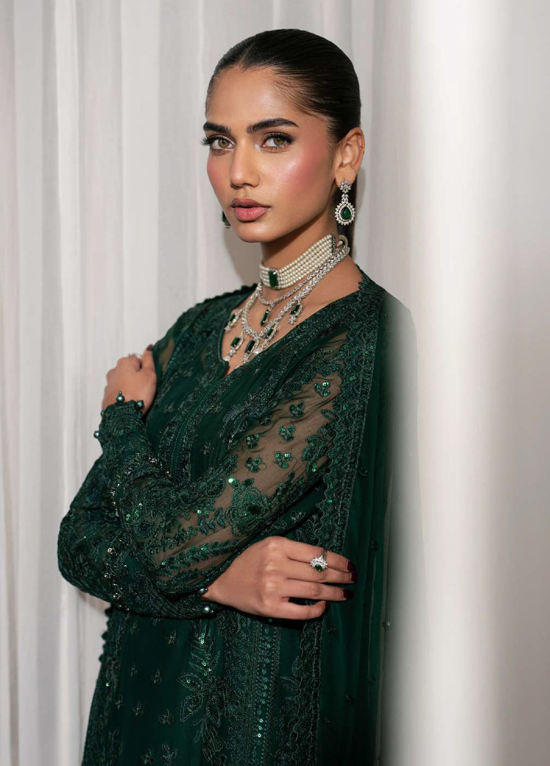 Ayla by Gulaal Unstitched Embroidered Luxury Chiffon 3 Piece Suit GL26ACF D-35 AEVA - Festive Collection