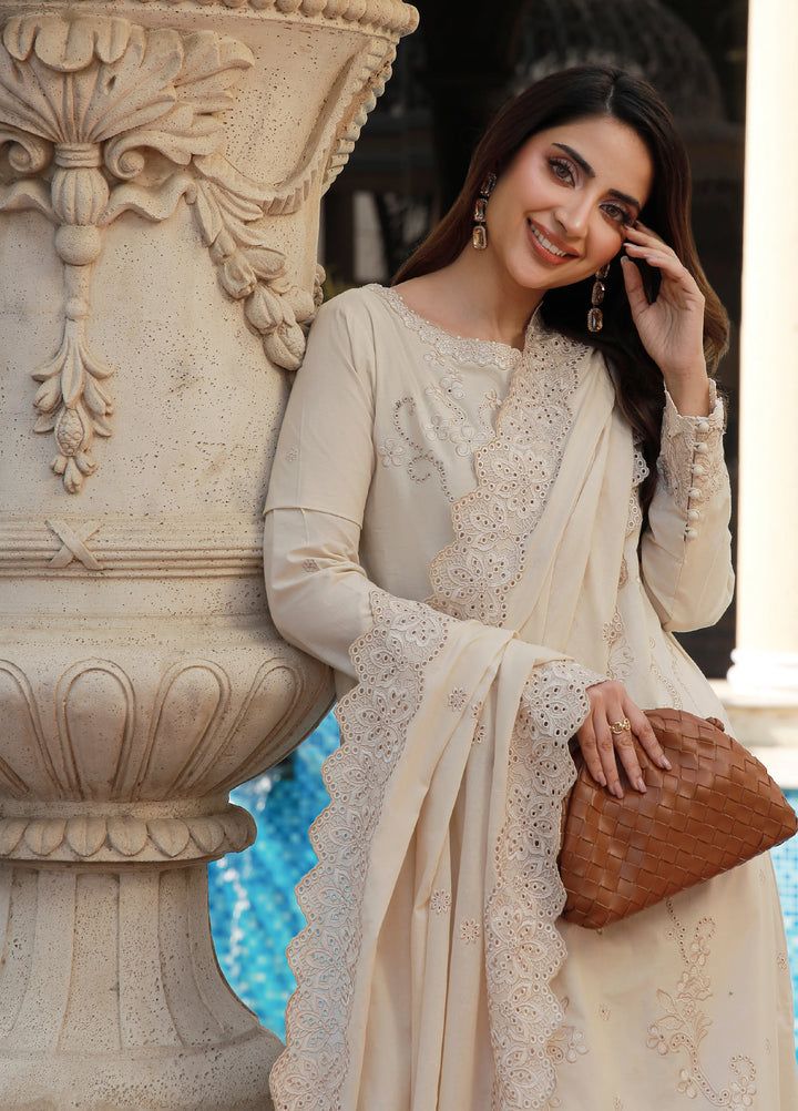 Lakhany Chikankari Unstitched Embroidered Lawn 3 Piece Suit LSM26UCL LG-IZ-0536 - Festive Collection