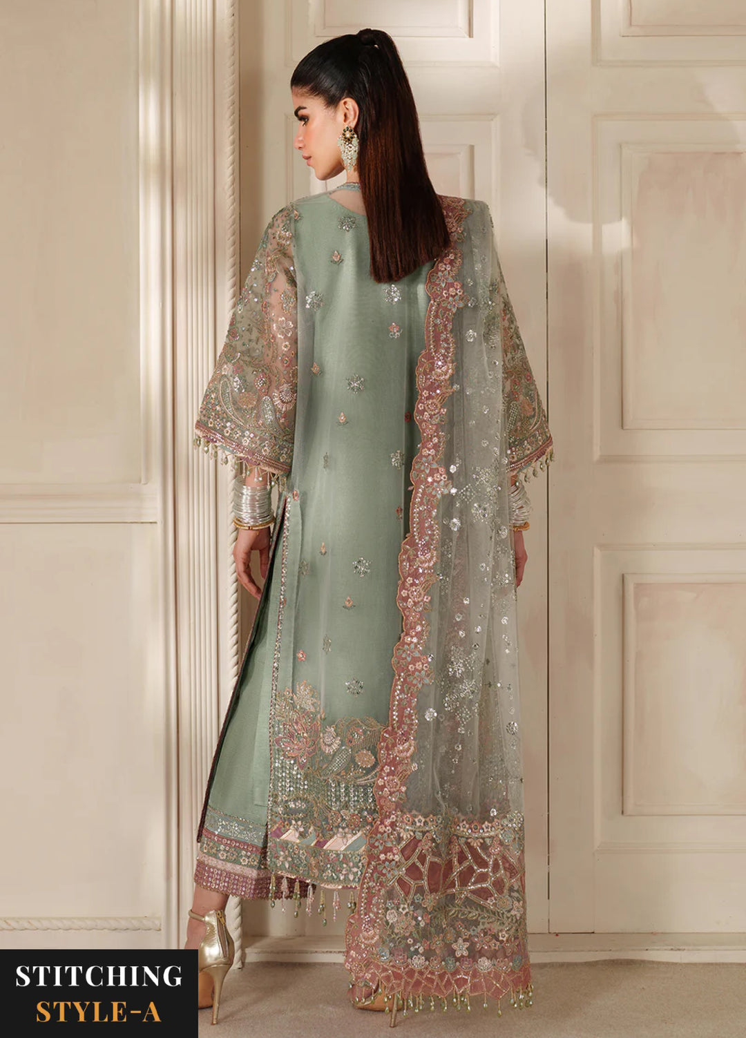 Chantelle by Baroque Unstitched Embroidered Net 3 Piece Suit BQ26UCF V14-D06 - Festive Collection
