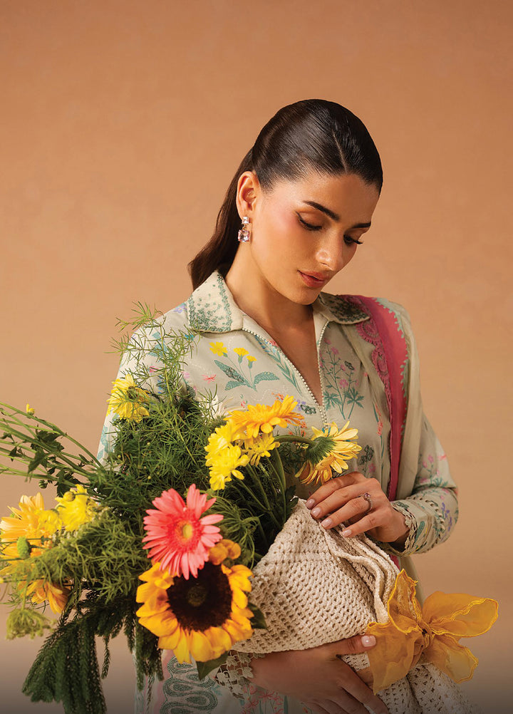 Haze A Prints by Afrozeh Unstitched Printed Lawn 3 Piece Suit AF26UAP Sunlaced Green FWU-111 - Summer Collection