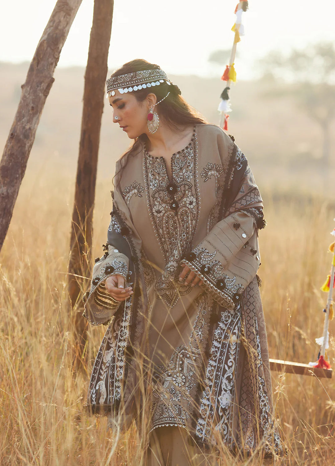 Saira Rizwan Unstitched Karandi Embroidered Suits 3 Piece SR25UW D-02 Rukh - Winter Collection