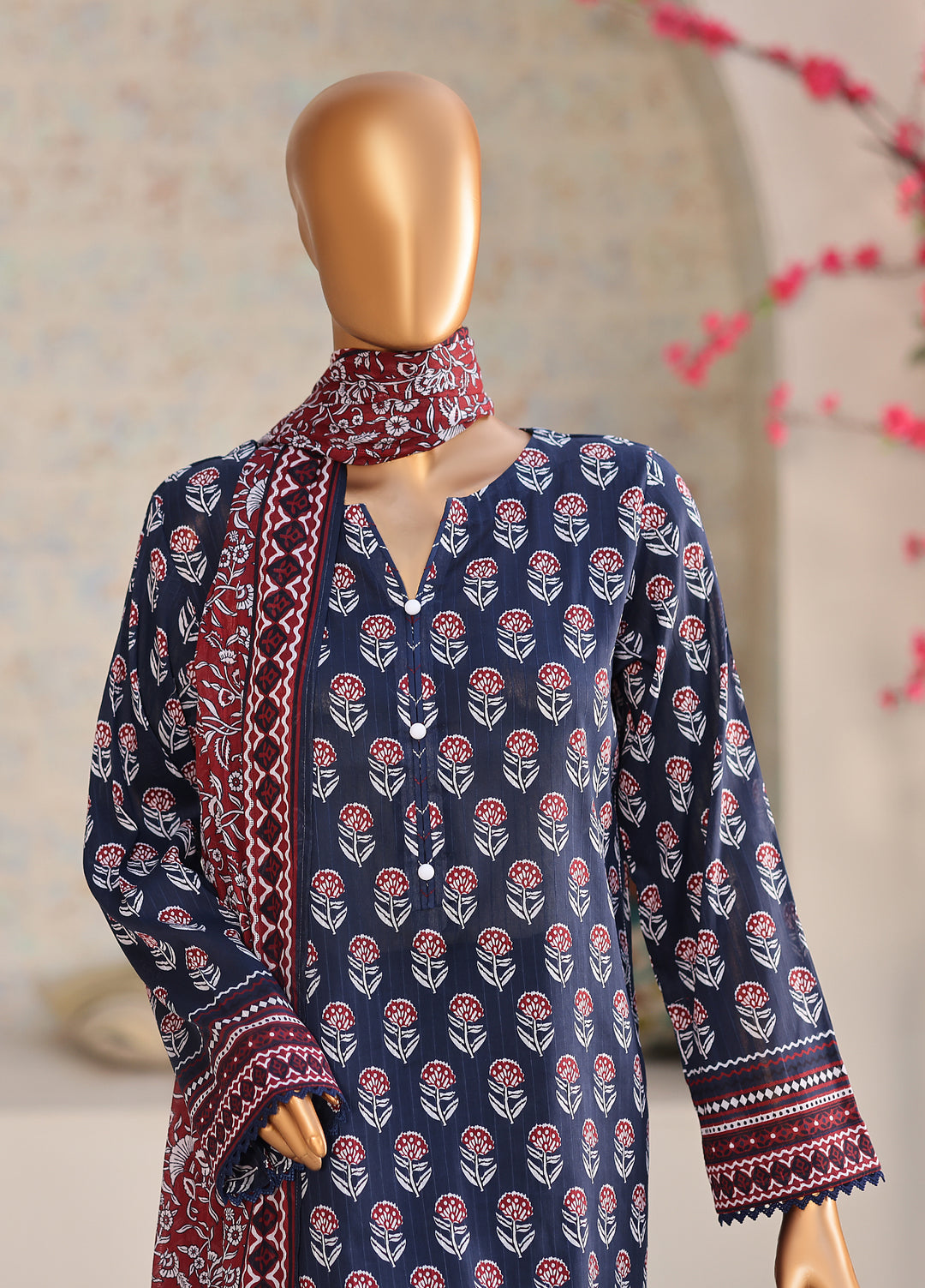 Nayab by HZ Textiles Unstitched Printed Cotton Lawn 3 Piece Suit HZ28UN NPC-05 - Casual Collection