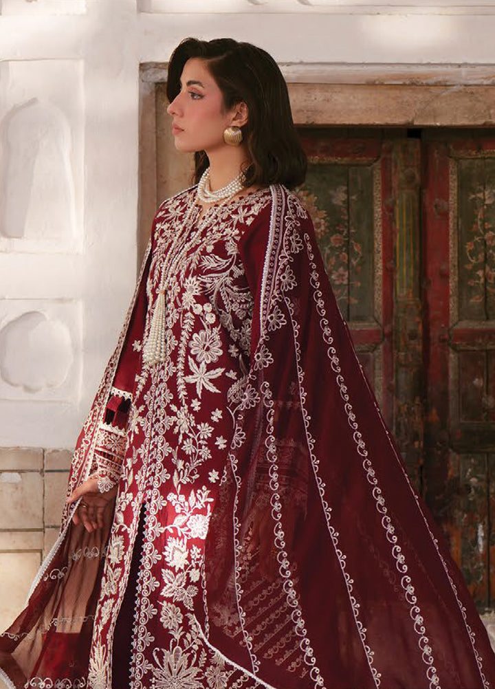Nilofer by Mahnur Unstitched Embroidered Luxury Lawn 3 Piece Suit MN26ULN N-8 - Summer Collection