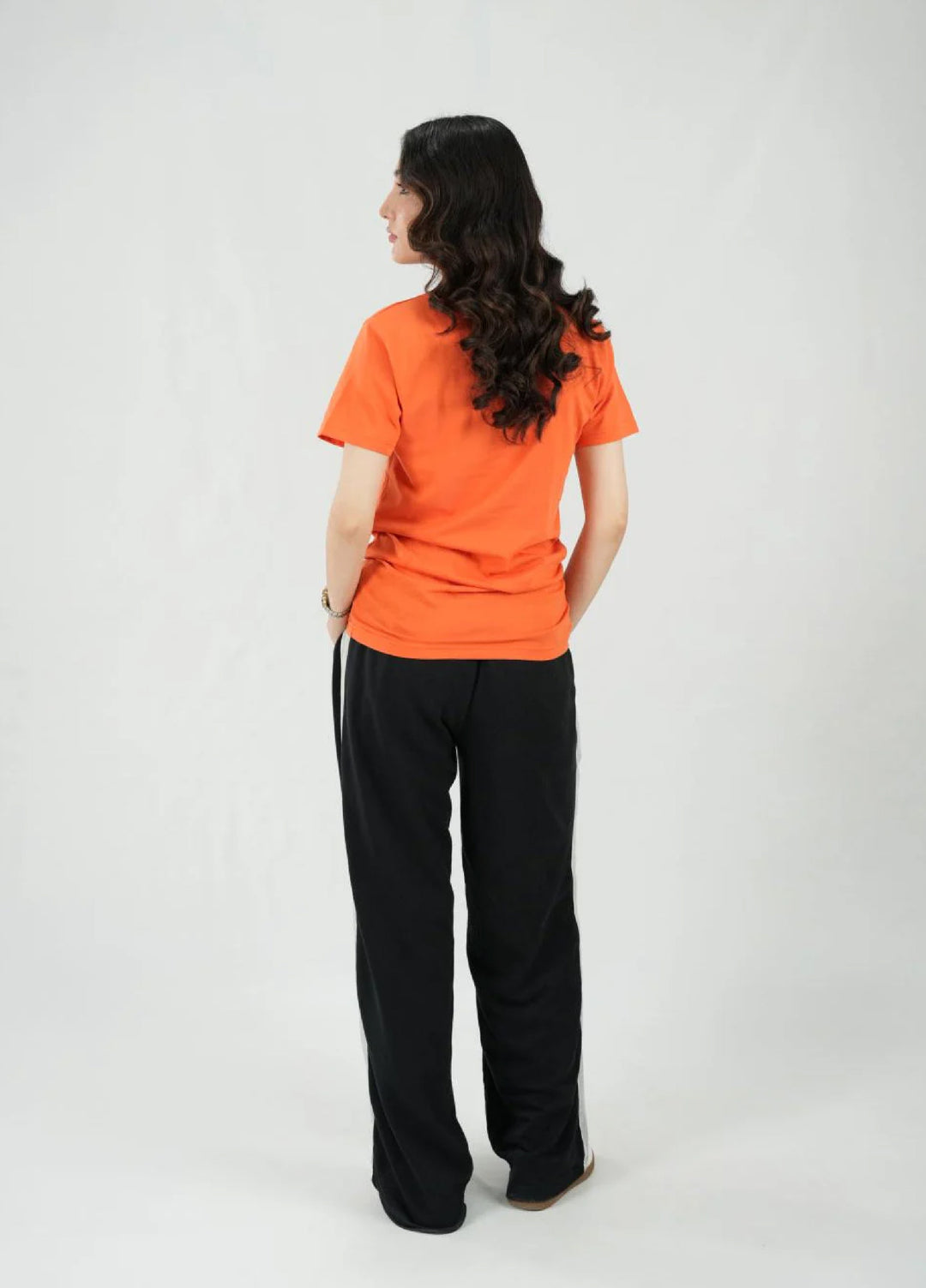 Mercato RTW Solids Cotton 1 Piece Round Neck Orange Shirt