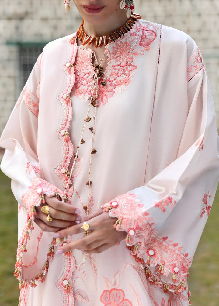 Zaha By Khadijah Shah Embroidered Lawn Suits Unstitched 3 Piece ZL25NL D-13 B Zania - Summer Collection