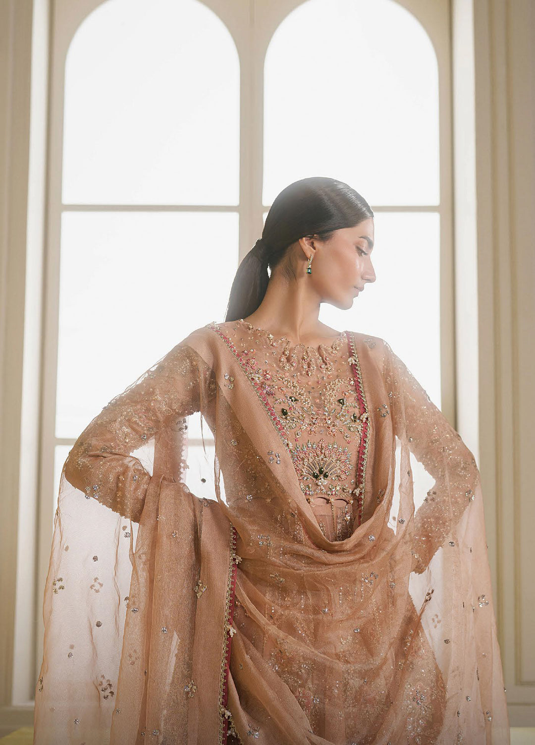 Solaris by Ayzel Unstitched Formals Organza Suits 3 Piece AAF25SW Auralis - Wedding Collection