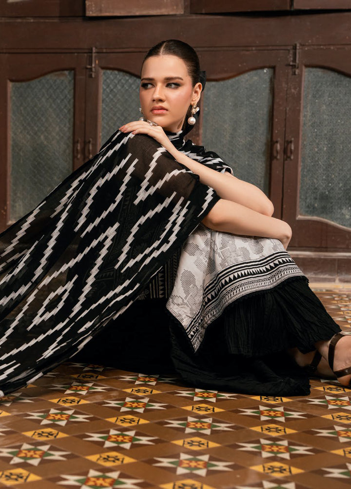 Noir and Blanc by Gul Ahmed Unstitched Printed Lawn 3 Piece Suit GA26UNBL B-62013 - Summer Collection