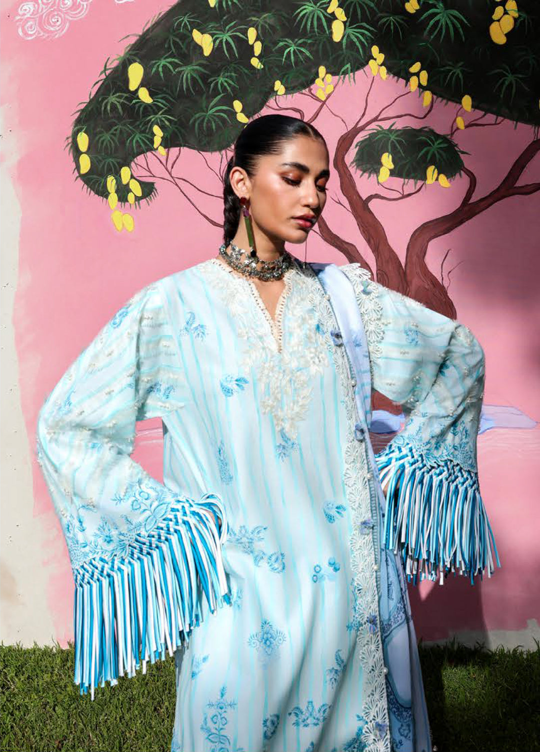 Neoma Prints by Republic Unstitched Printed Lawn 4 Piece Suit RW26UNL SP-2 ELARYA - Summer Collection