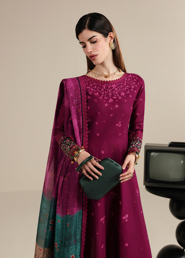 Iris by Jazmin Unstitched Embroidered Lawn 3 Piece Suit JZ26ULI IL26-D02 - Eid Collection
