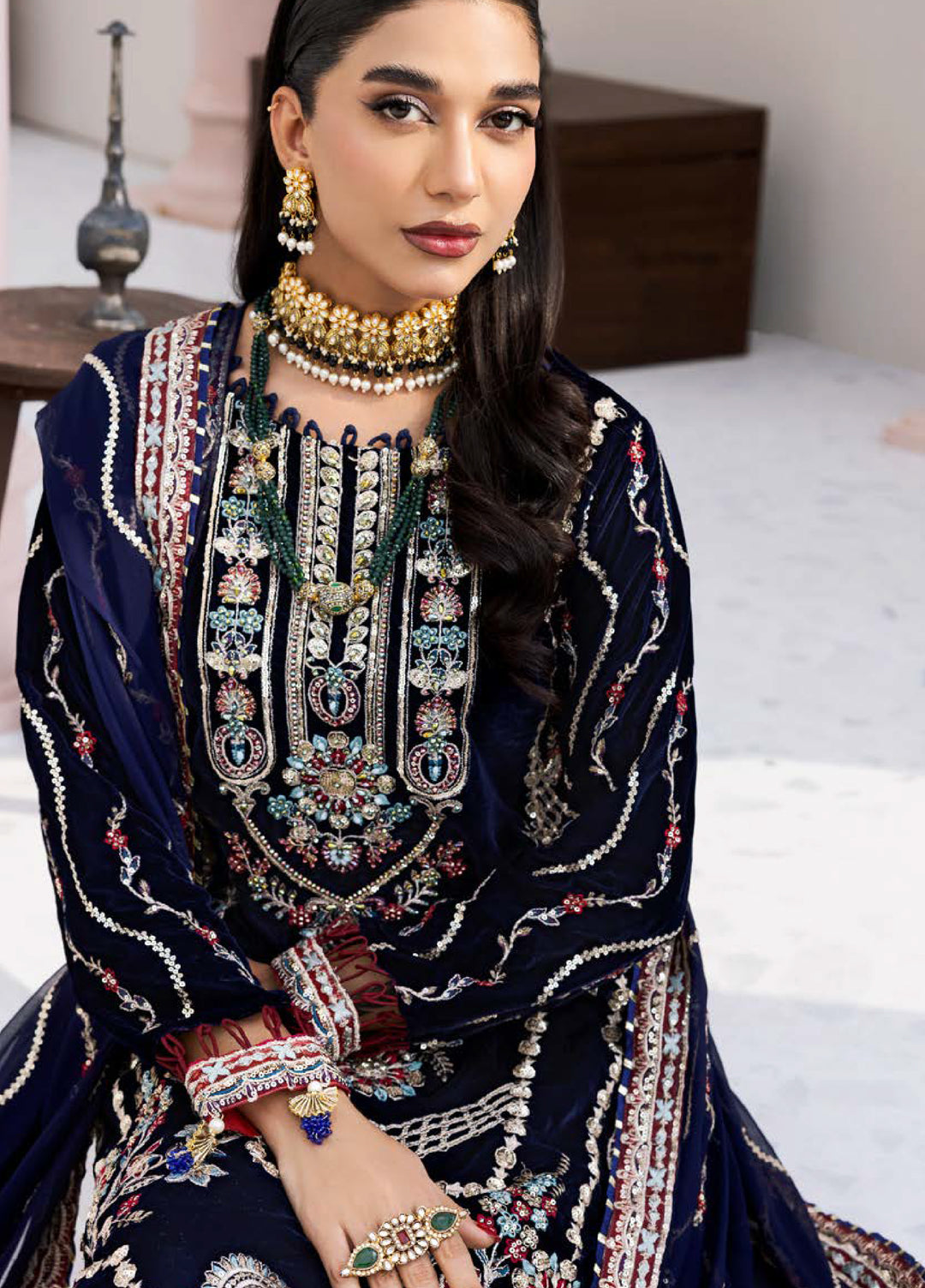 Andaz E Makhmal by Zebtan Unstitched Velvet ZB25 ZAM-11 - Festive Collection
