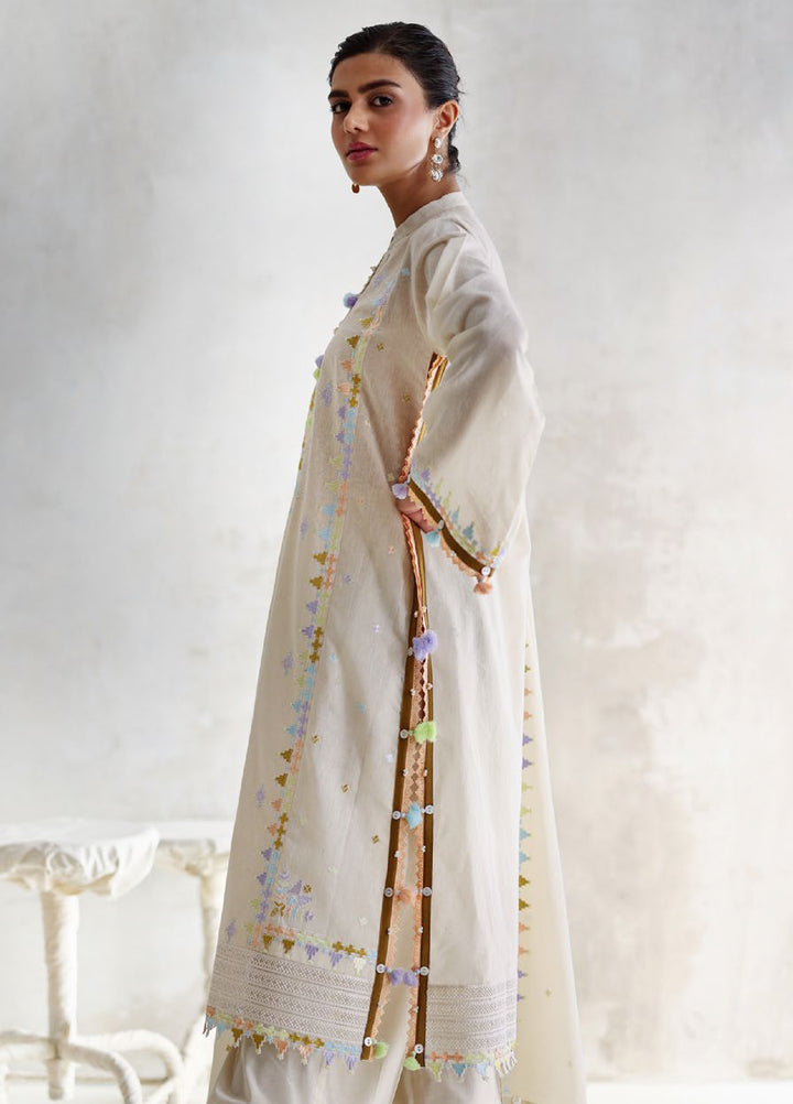 The Luxe by Gul Ahmed Unstitched Embroidered Cotton 3 Piece Suit GA26ULL Pearl Gardenia SP 52084 - Casual Collection
