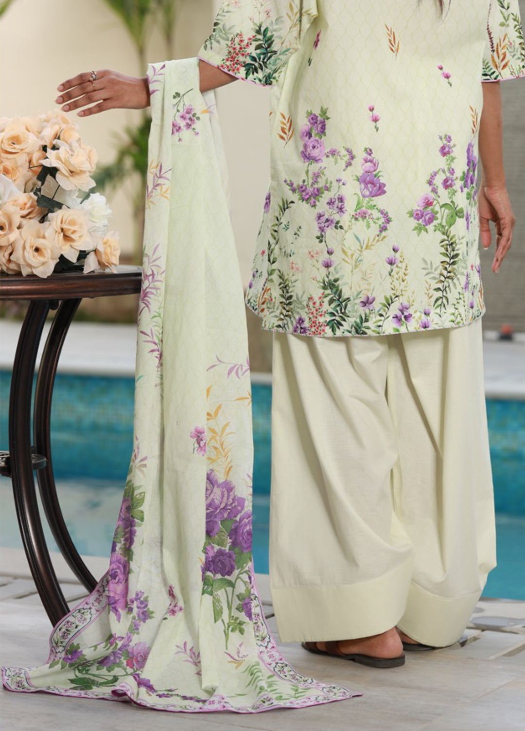 The Garden Muse by Chameli Unstitched Printed Lawn 3 Piece Suit CHM26UGM WRTS-0003 - Summer Collection
