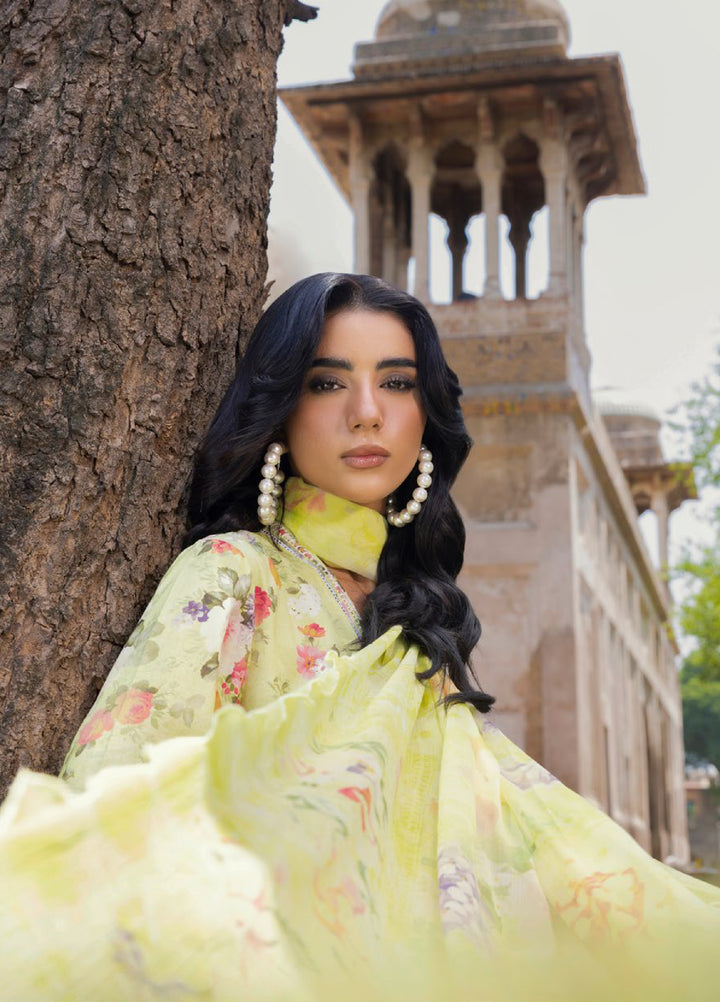 The Flora by Gul Ahmed Unstitched Embroidered Lawn 3 Piece Suit GA26ULF BM62046 - Casual Collection