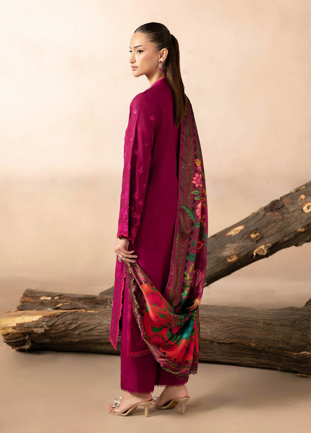 Sareen by Rajbari Unstitched Premium Viscose Chikankari 3 Piece RB25SC D-10 - Winter Collection