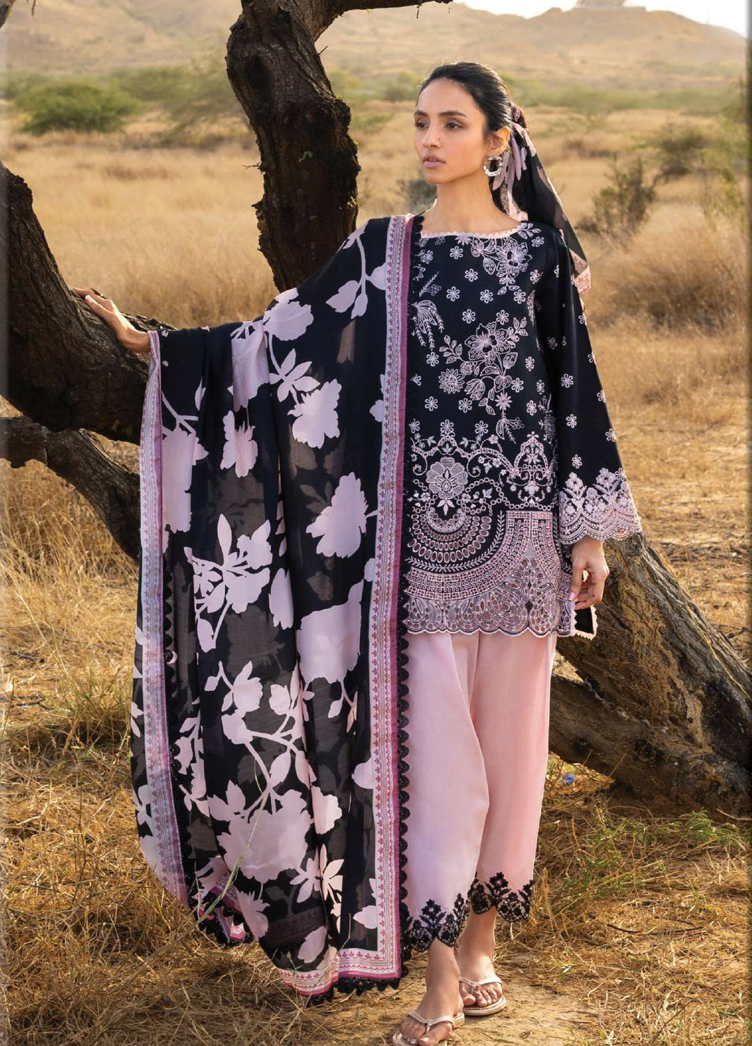 Zainab Chottani Unstitched Embroidered Luxury Lawn 3 Piece Suit ZC26ULZ D-9 LYARA - Summer Collection