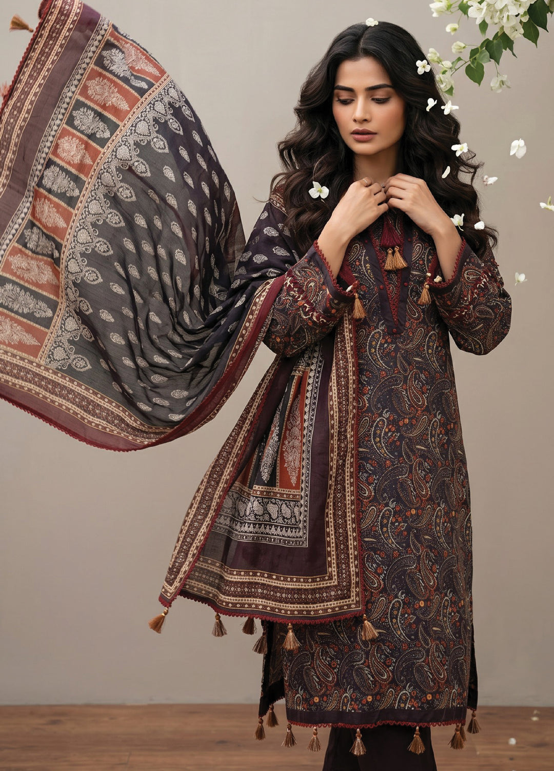 Salina by Regalia Textiles Unstitched Printed Lawn 3 Piece Suit RG26USI D-7 - Casual Collection